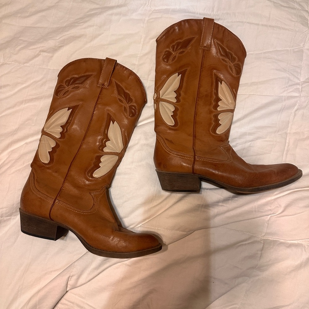 Brown Western Leather Boots